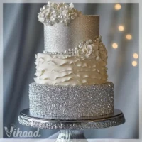 Torta Glitter Plateado ¡Sorprende a tus invitados!